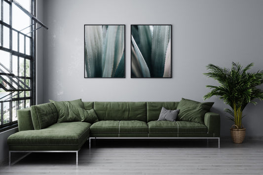 Pastel Green Leaf Poster No2 Online