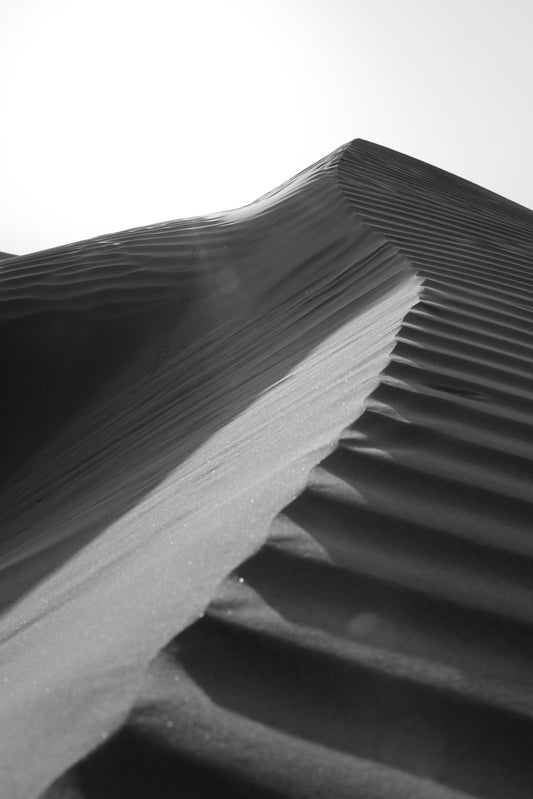 Black And White Desert Sand Dune Poster
